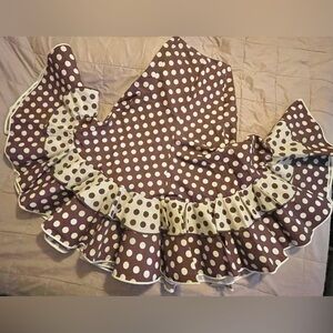 Espresso and Cream Flamenco Skirt Handmade/Purchased in Madrid Spain-zipper hook